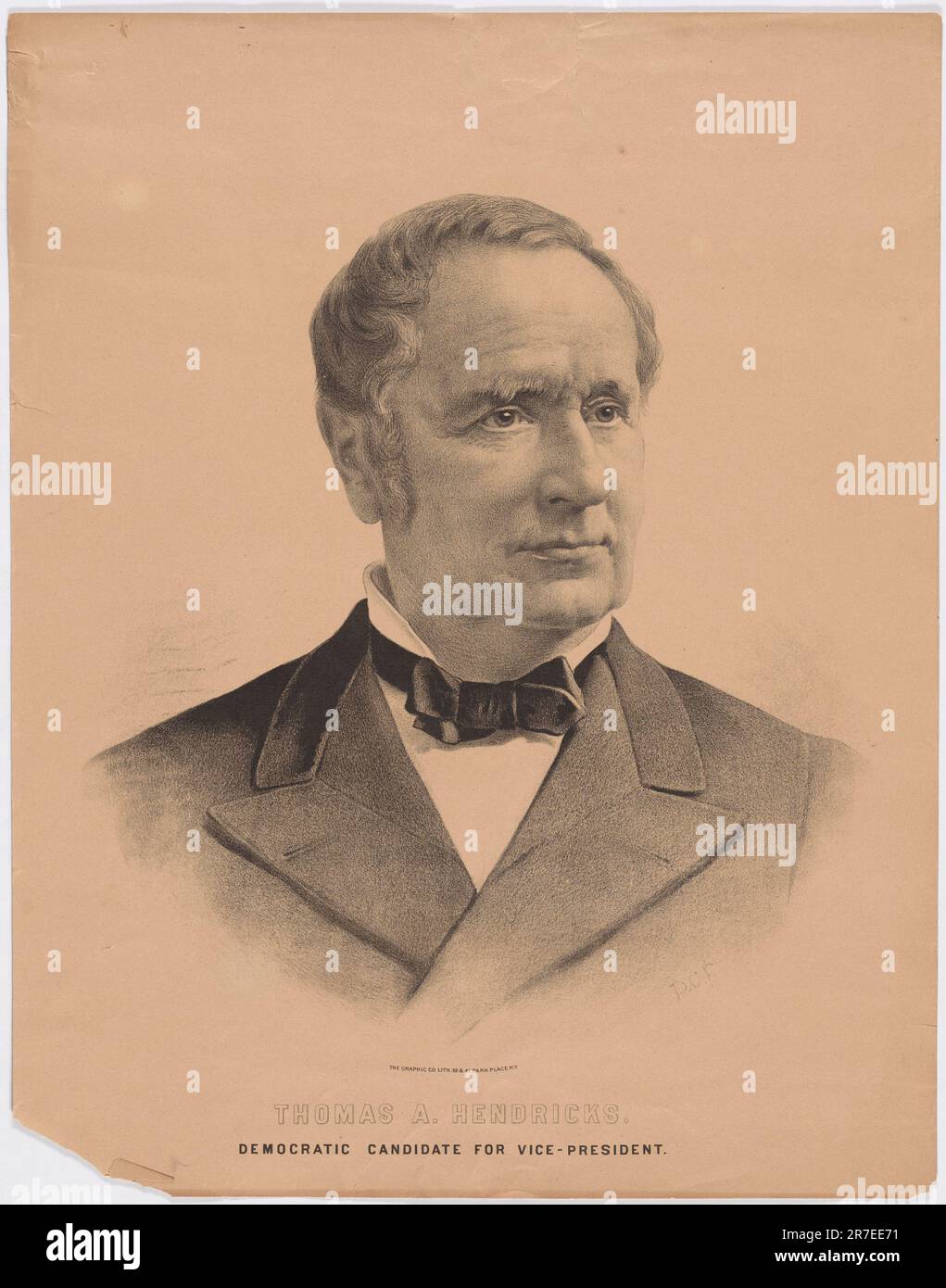 Thomas Andrews Hendricks 1884 Banque D'Images