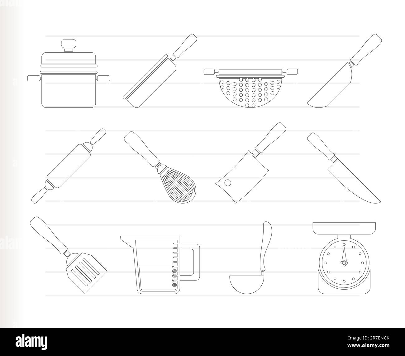 Les appareils de cuisson et d'outils icônes - vector icon set Illustration de Vecteur