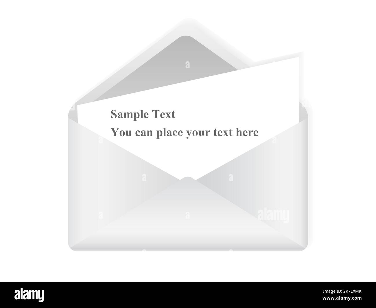 Image vectorielle de lettre blanche avec espace pour le texte Illustration de Vecteur