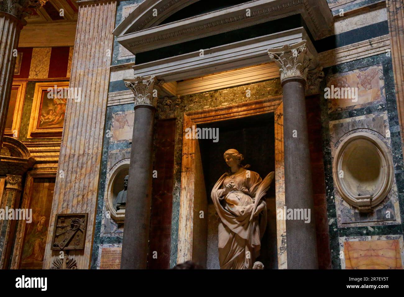 L'intérieur du Panthéon, à Rome, italie Banque D'Images