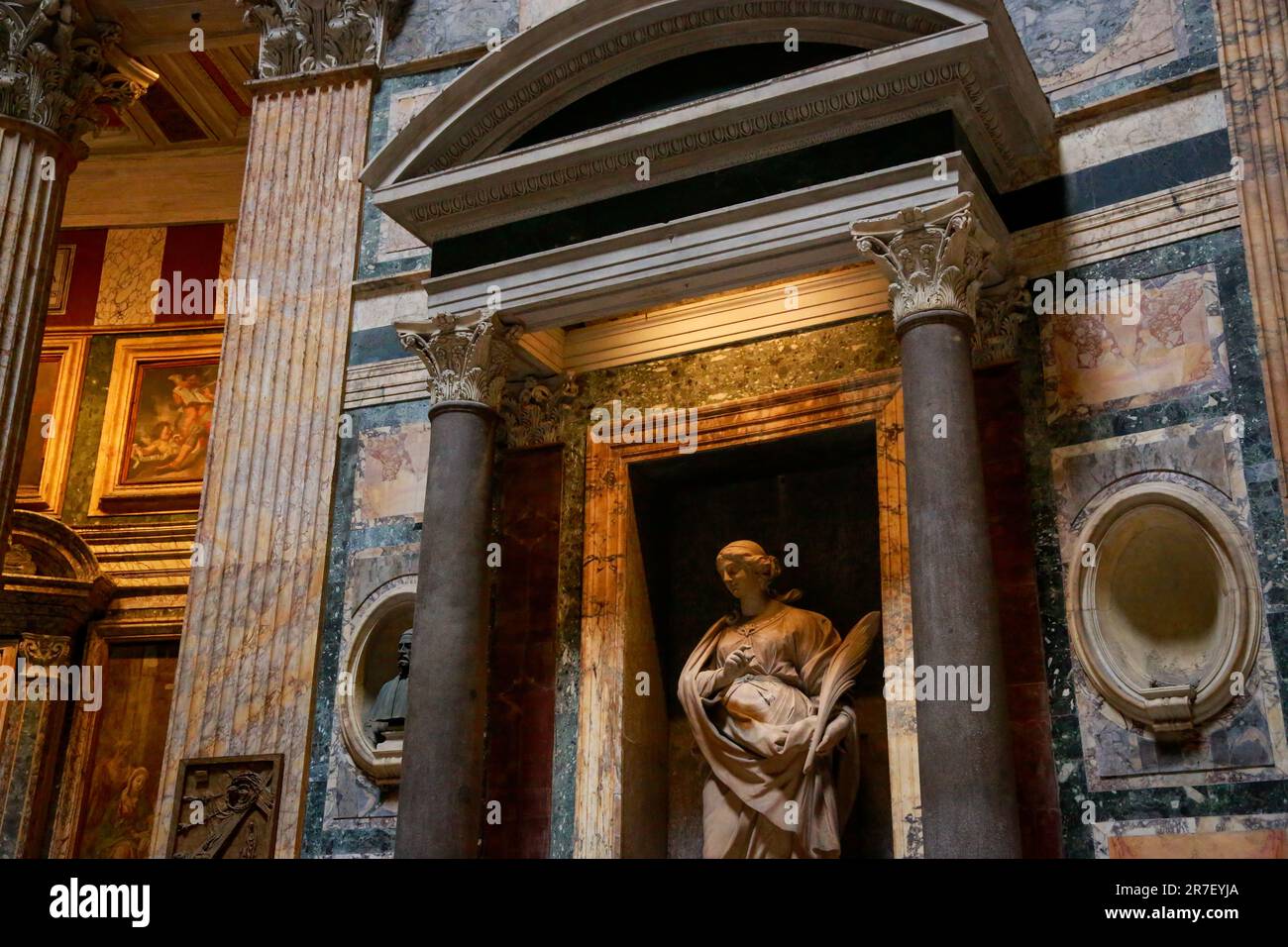 L'intérieur du Panthéon, à Rome, italie Banque D'Images