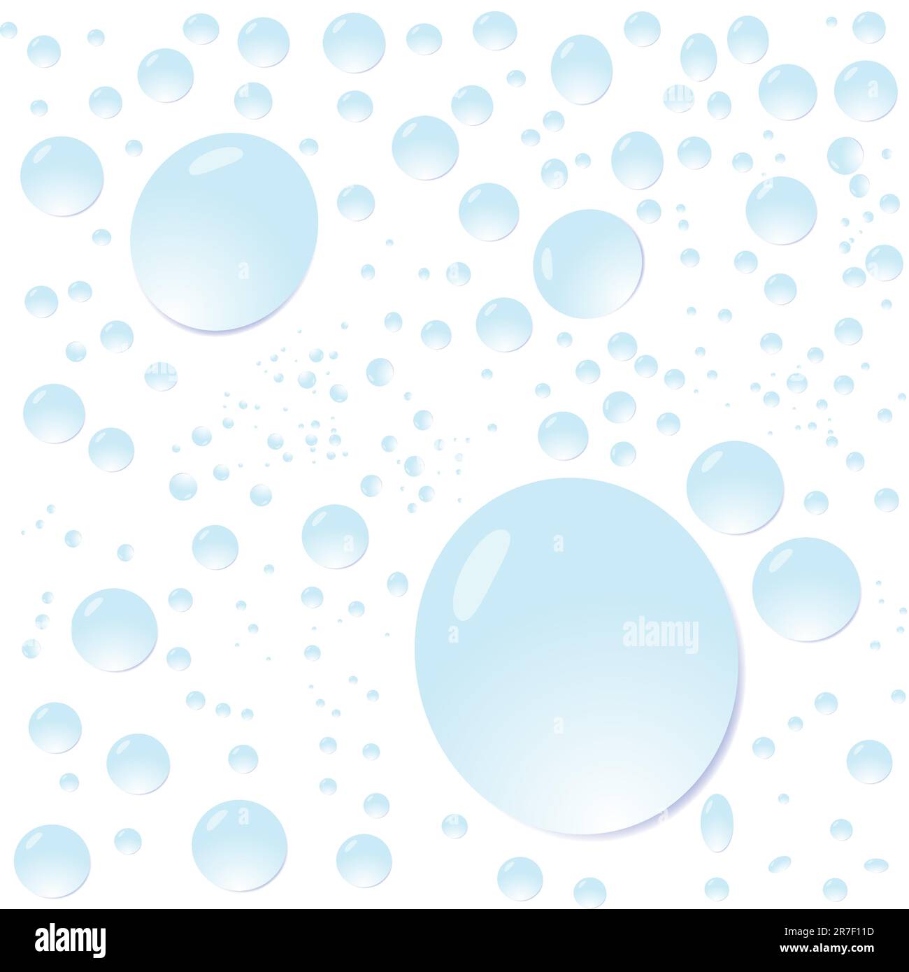 Fond vectoriel avec gouttes d'eau sur blanc. Illustration de Vecteur