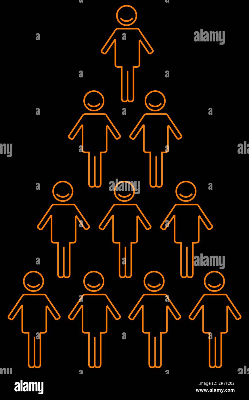 Illustration de la pyramide humaine Illustration de Vecteur
