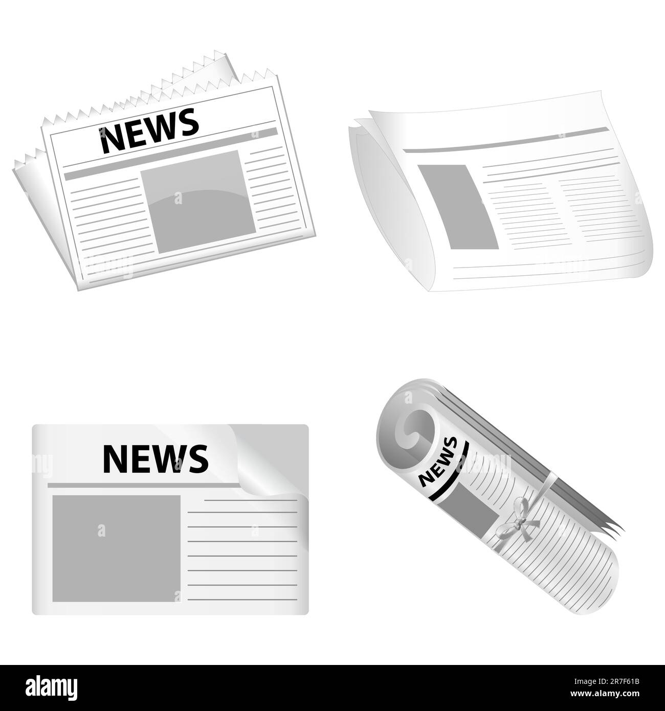 Illustration de news sur fond blanc Illustration de Vecteur