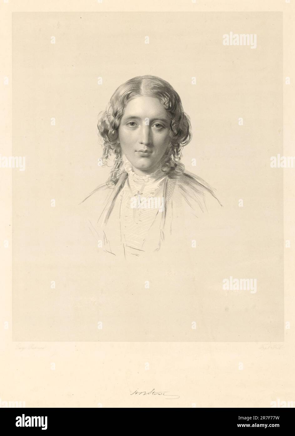 Harriet Beecher Stowe c. 1855 Banque D'Images