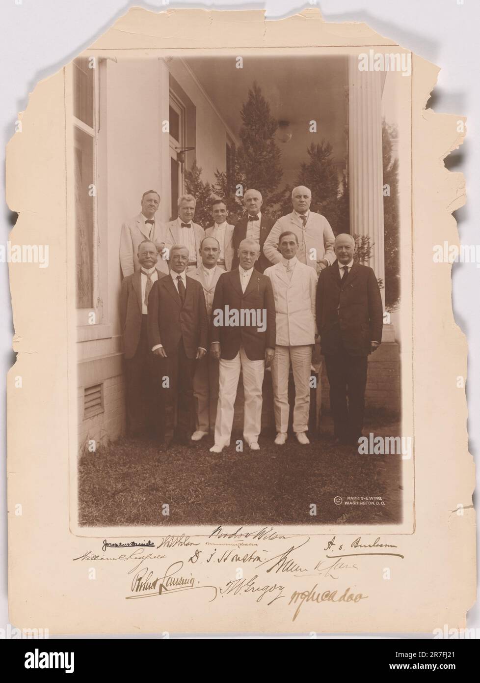 Wilson et son Cabinet c. 1916 Banque D'Images