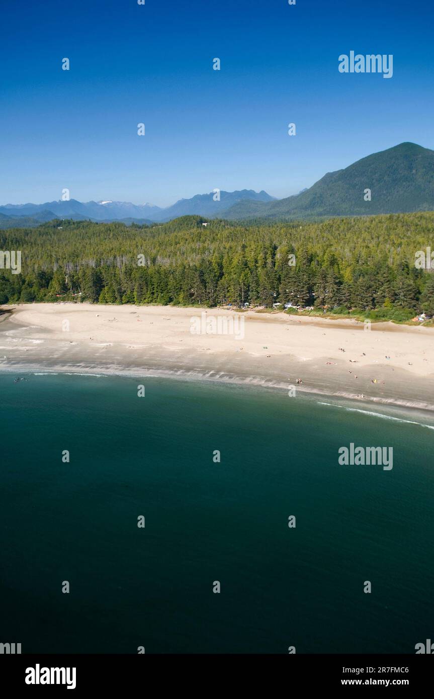 Antenne de MacKenzie Beach, île de Vancouver, C.-B. Banque D'Images