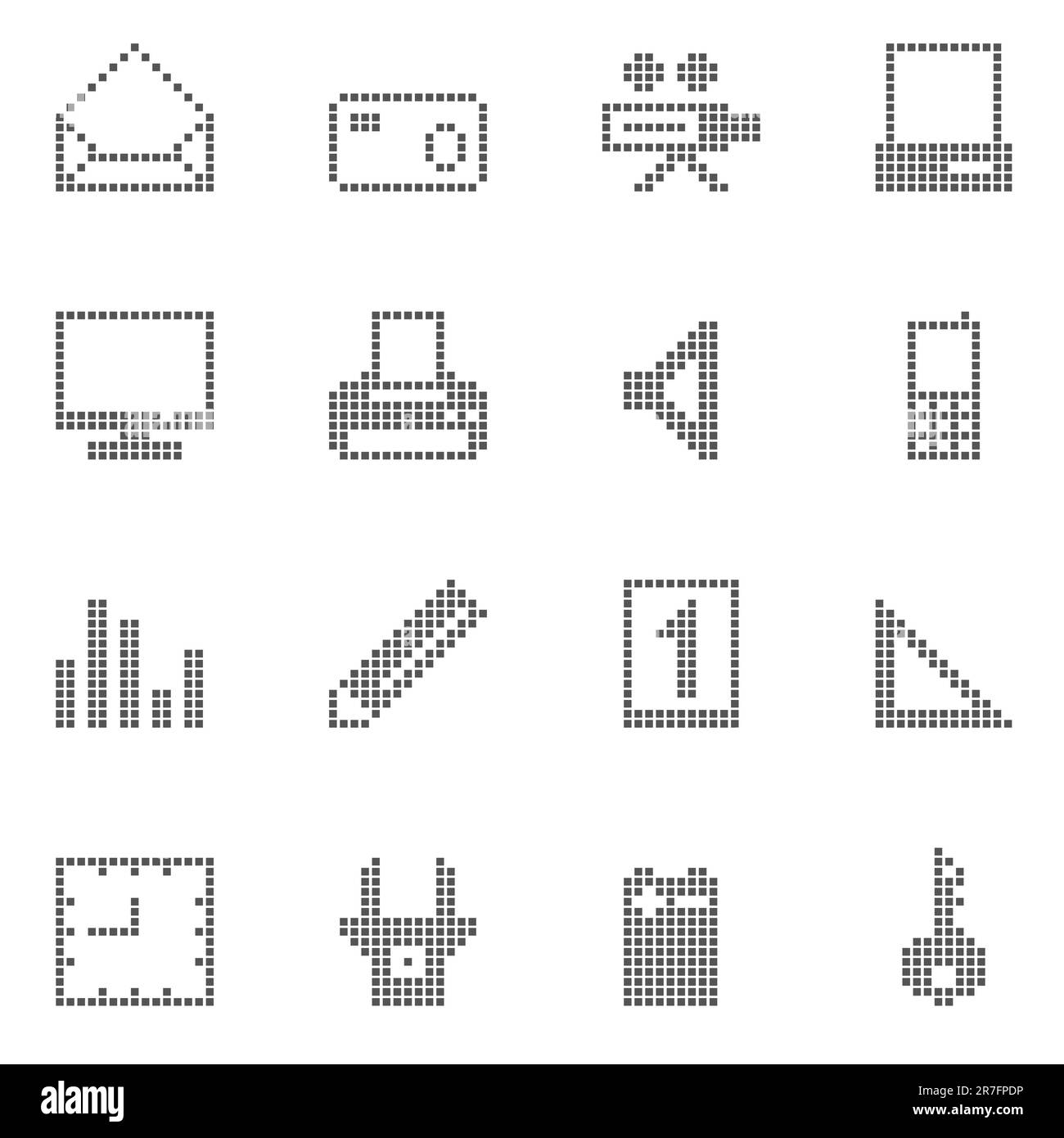 L'icône de bureau et maison carrée - vector illustration Illustration de Vecteur