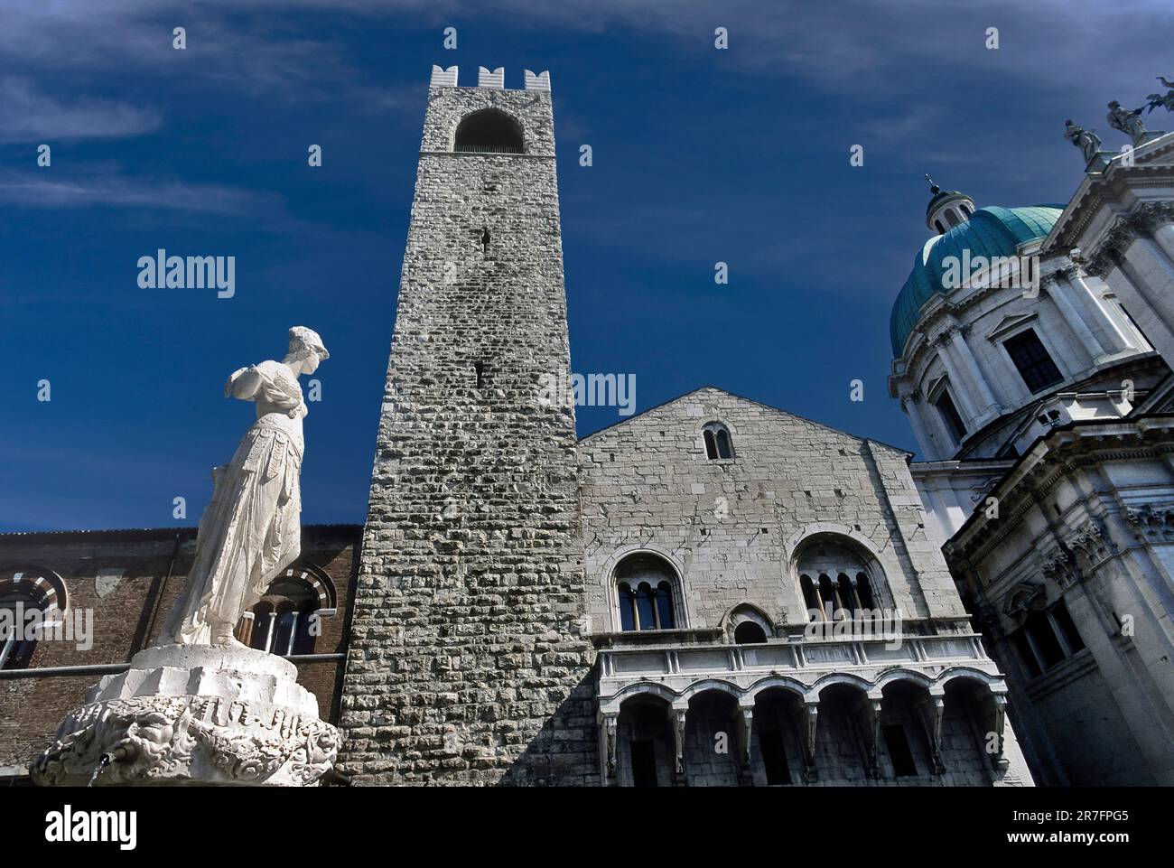 Italie Lombardie Brescia le palais de Broletto Banque D'Images