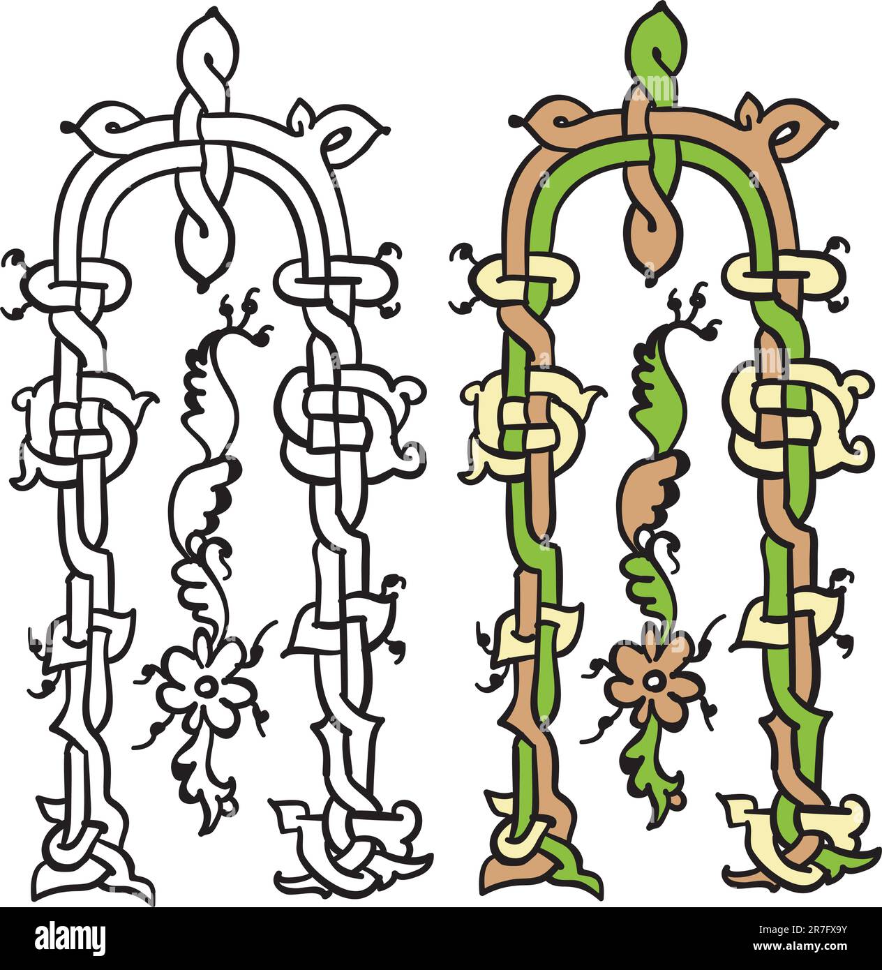 Lettre décorative Illustration de Vecteur