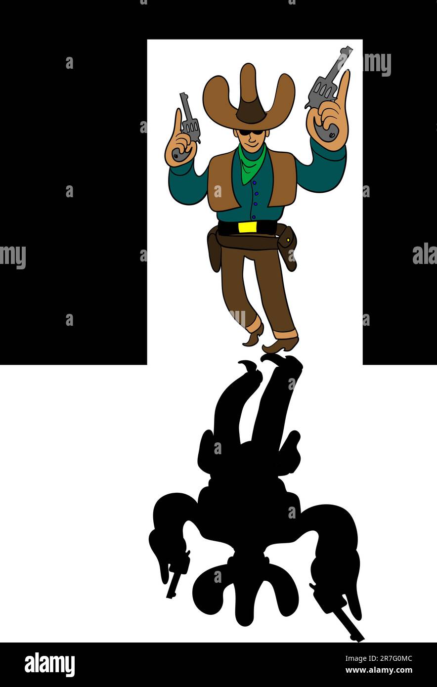 Cow-Boy Illustration de Vecteur