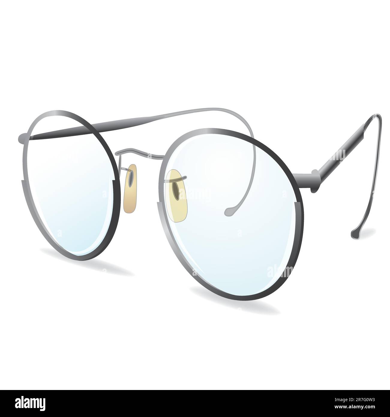 Lunettes argentées. Illustration vectorielle. Élément pour la conception. eps10 Illustration de Vecteur