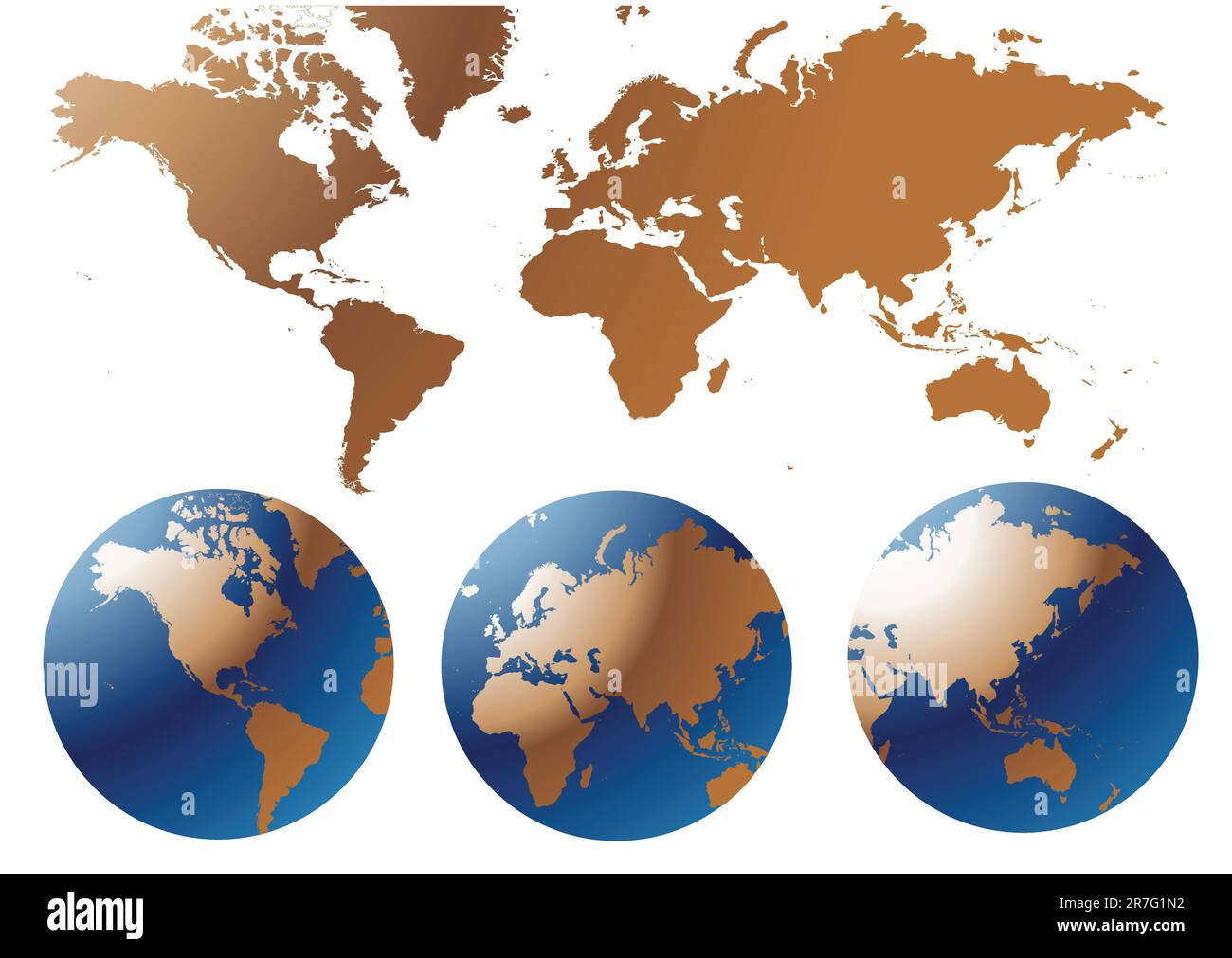 Globe et carte du monde Illustration de Vecteur