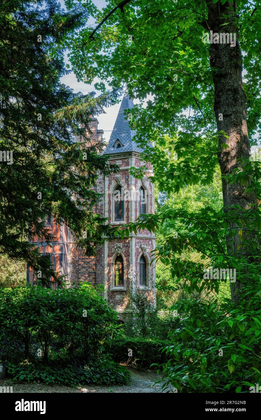 Château d'If dans le Parc de Monte-Cristo, résidence Alexander Dumas Banque D'Images