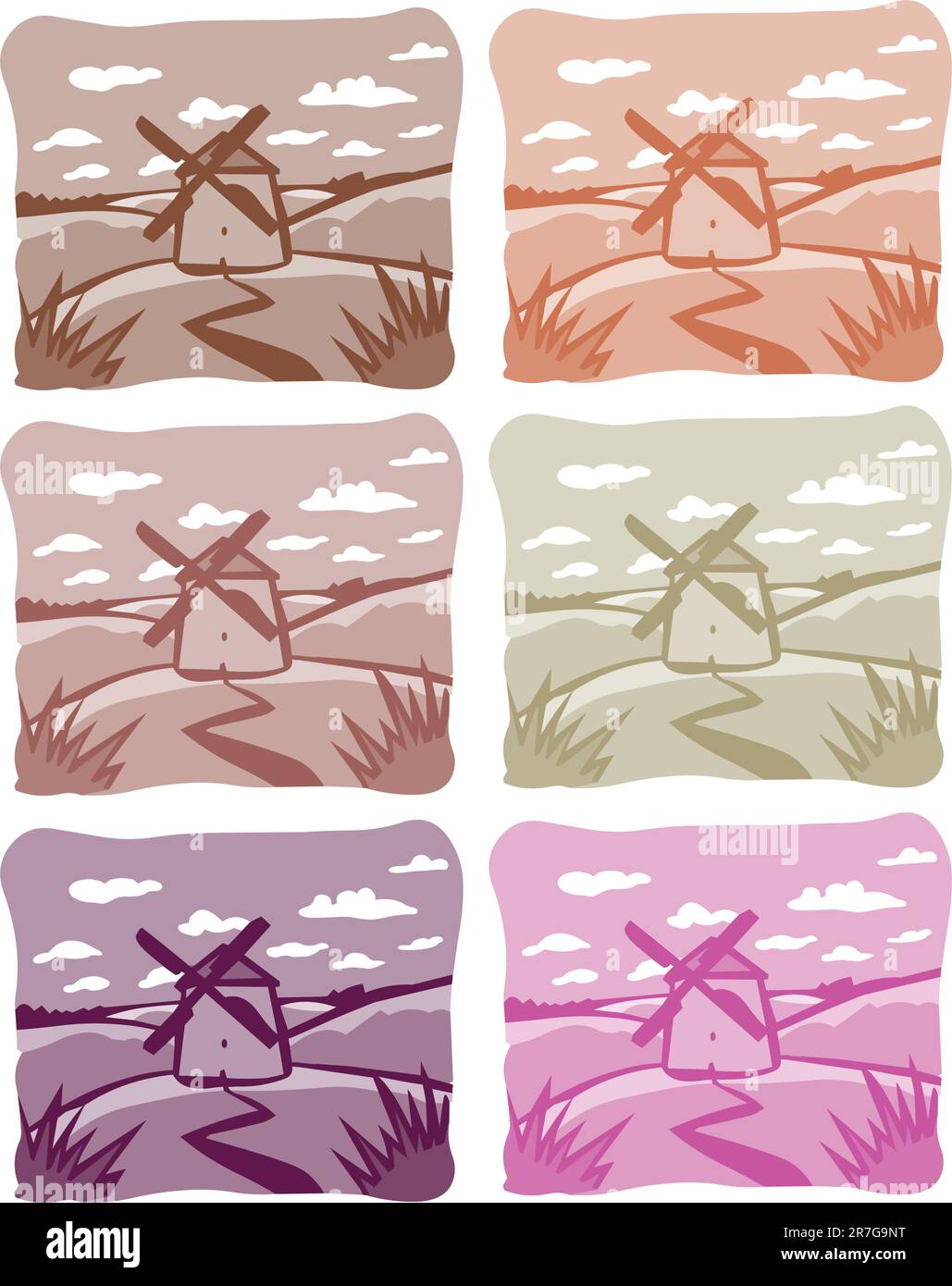 Moulin à vent Illustration de Vecteur