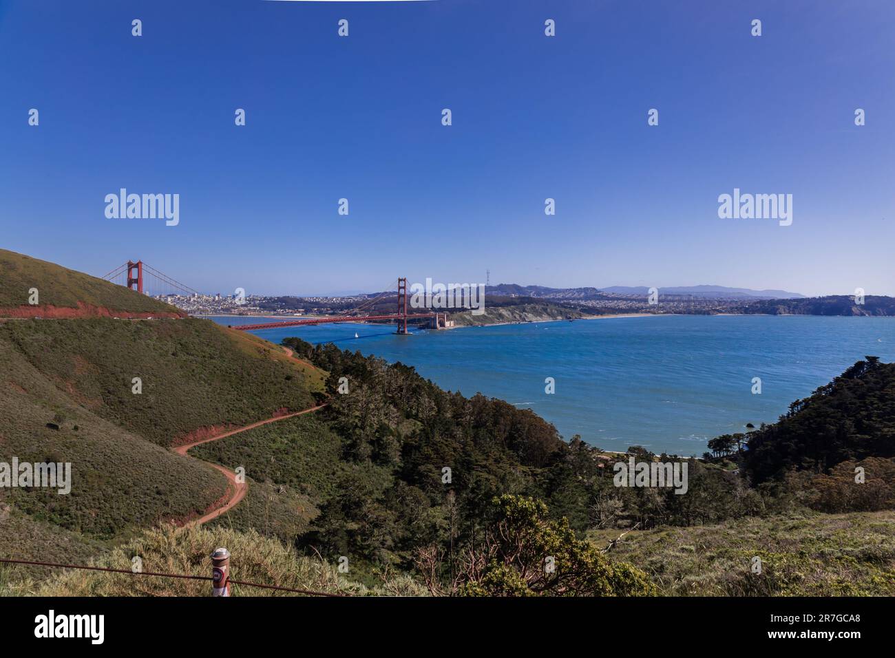 Baie de San Francisco et le Golden Gate Bridge Banque D'Images