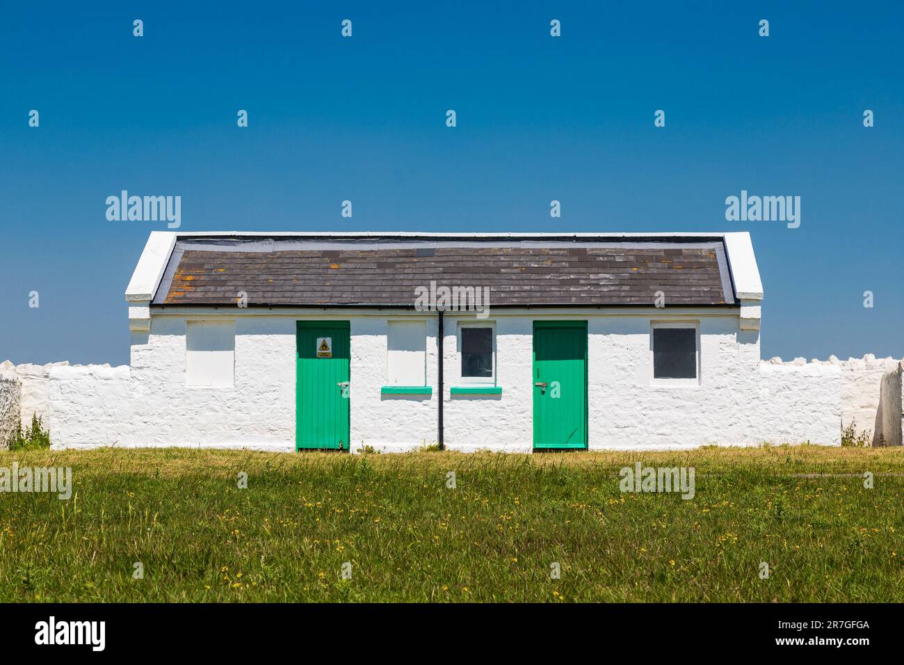 Dépendances, Nash point Lighthouse, Glamourgan, pays de Galles, Royaume-Uni Banque D'Images