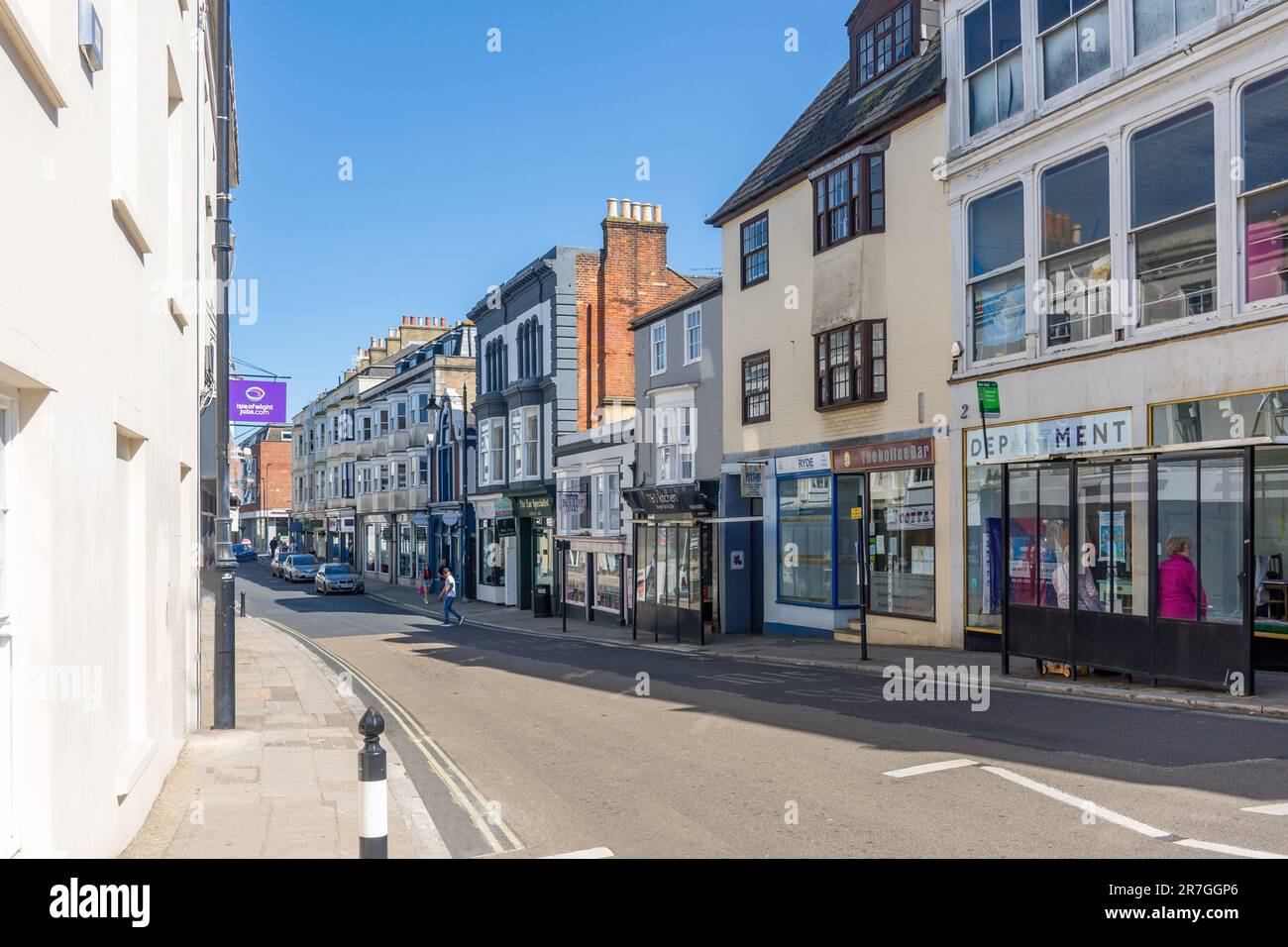 Cross Street, Ryde, Isle of Wight, Angleterre, Royaume-Uni Banque D'Images