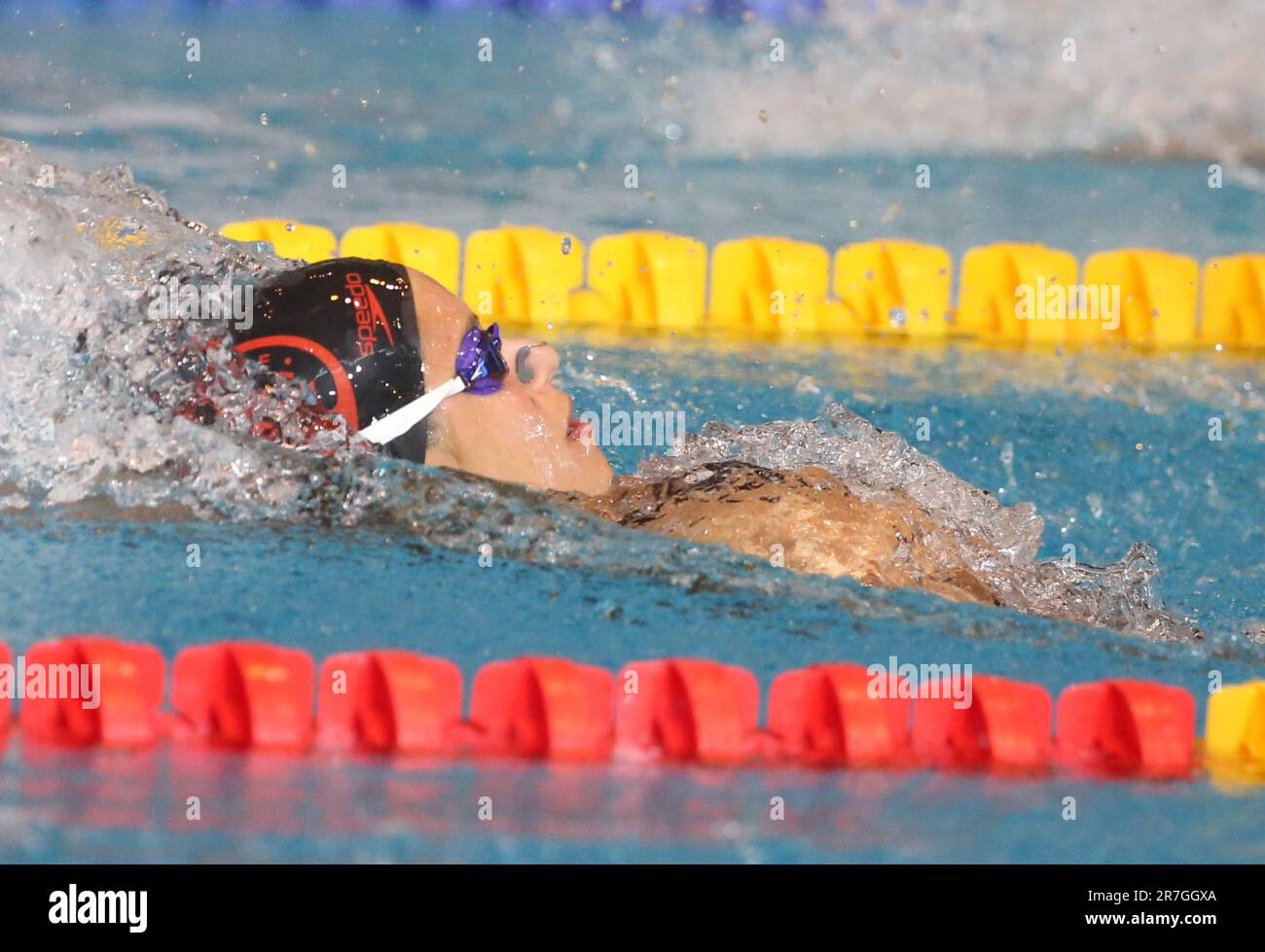 TEREBO Emma d'AMIENS MÉTROPOLE NATATION femmes finale 200 M contre-coup lors des Championnats de natation d'élite française sur 16 juin 2023 à Rennes, France - photo Laurent Lairys / MAXPPP Banque D'Images