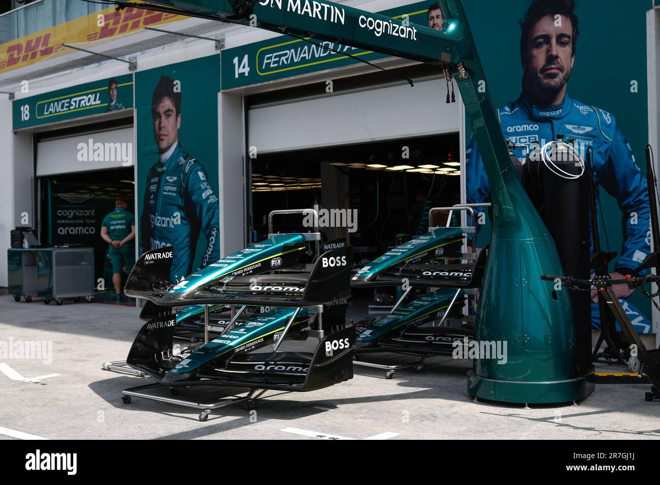 Aston Martin F1 Team, ambiance pendant le Grand Prix Pirelli de Formule 1 du Canada. , . Championnat du monde de Formule un de 16 juin au 18, 2023 sur le circuit Gilles Villeneuve, à Montréal, Canada - photo DPPI crédit: DPPI Media/Alamy Live News Banque D'Images
