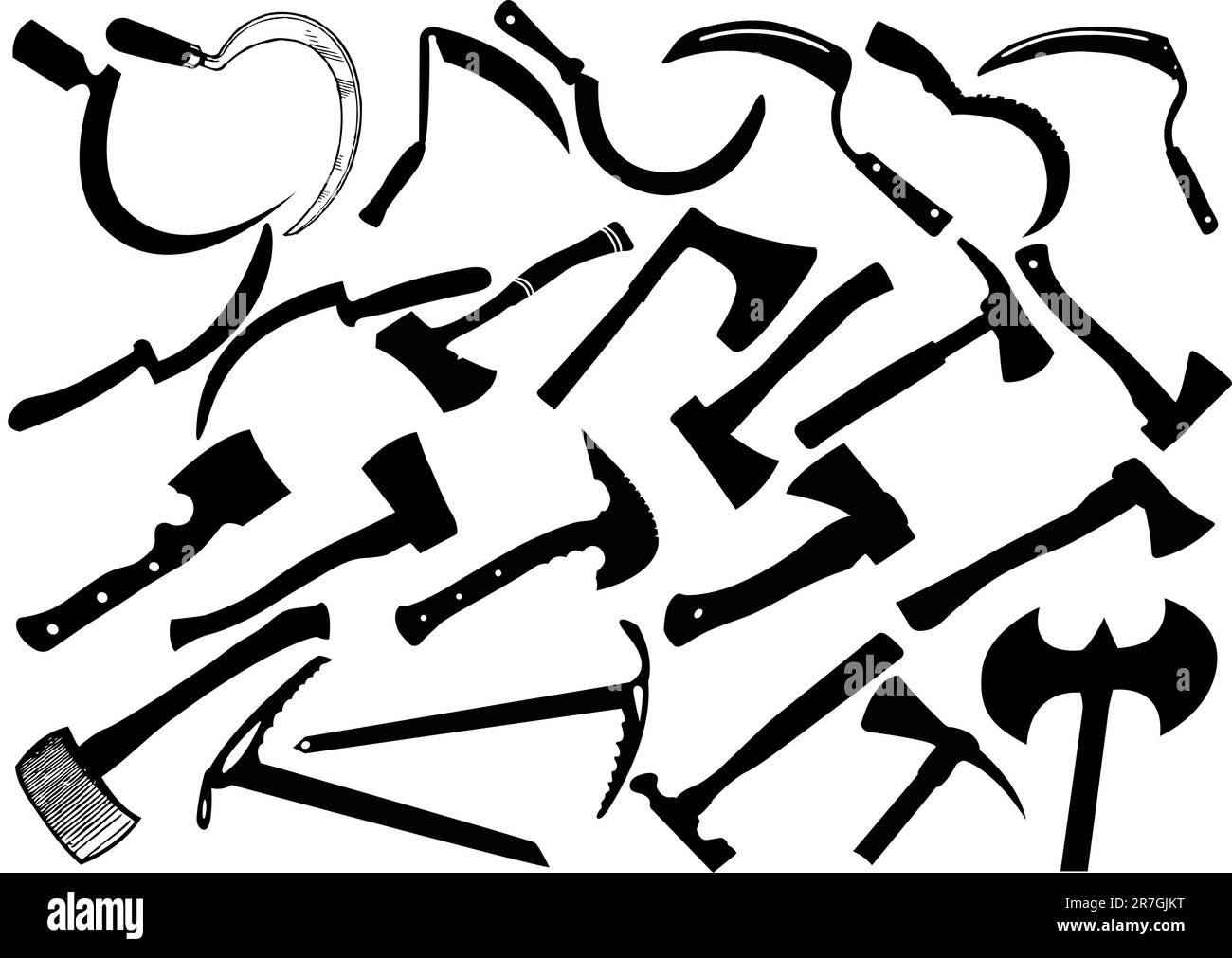 Illustration vectorielle des outils de coupe Illustration de Vecteur