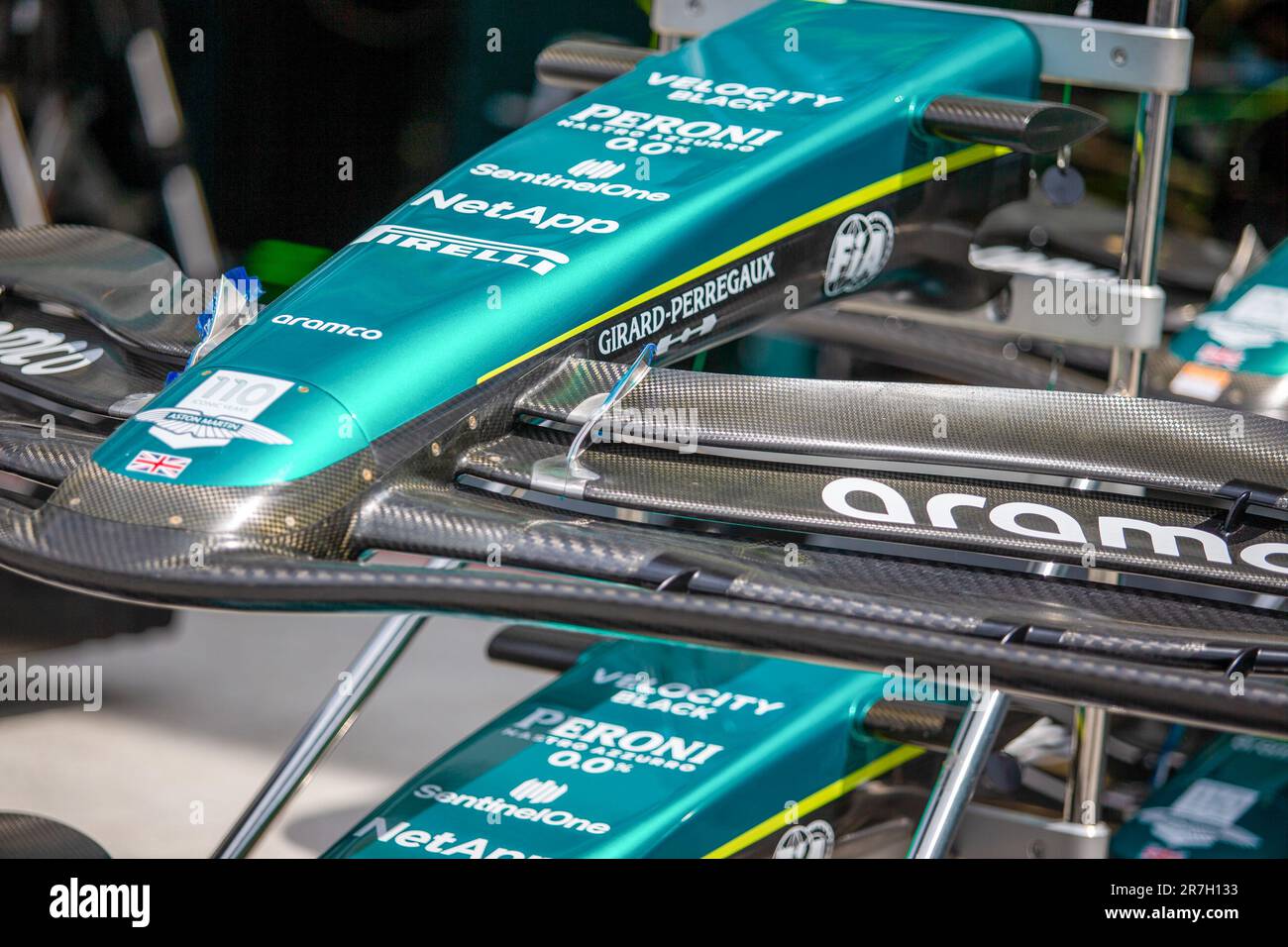 Aston Martin Aramco cognizant F1 nez de l'équipe.pendant le jour 1 de LA FORMULE 1 GRAND PRIX PIRELLI DU CANADA 2023 - du 15th au 18th juin 2023 à Montréal, Québec, Canada Banque D'Images