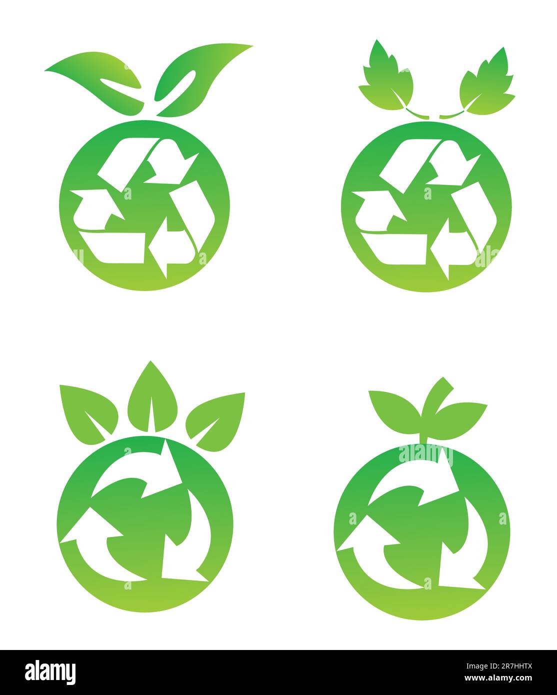 Symboles de la conservation de l'environnement Illustration de Vecteur