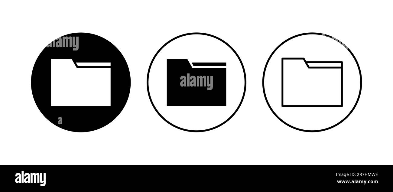 Ensemble d'icônes de dossier. icône de vecteur de dossier Illustration de Vecteur