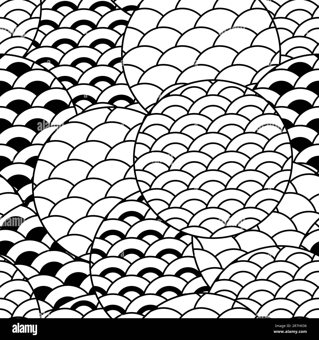 vecteur abstrait motif monochrome sans couture, masque d'écrêtage Illustration de Vecteur