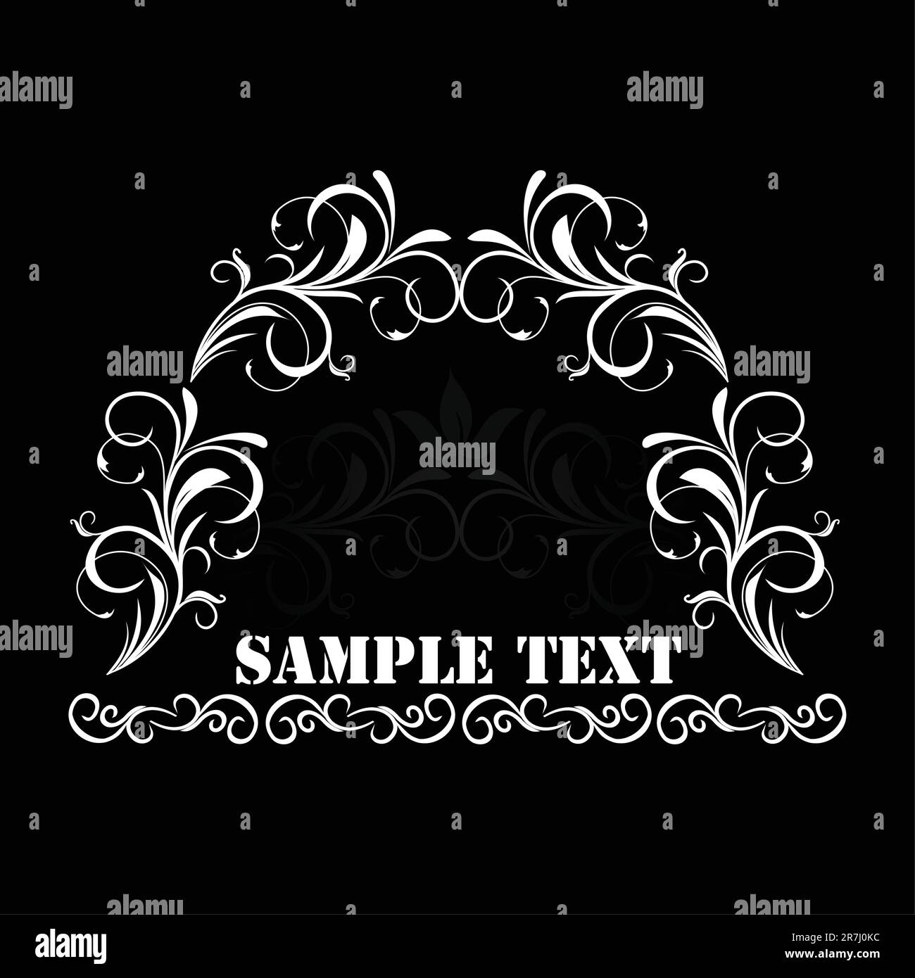 Illustration d'arrière-plan floral blanc vintage avec texte pour le design - vecteur Illustration de Vecteur