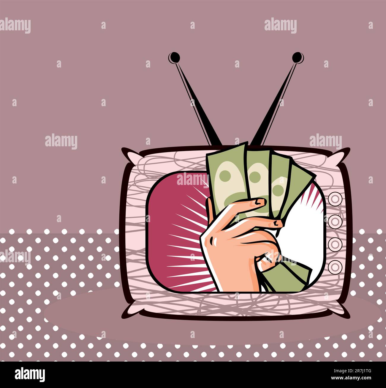 Boutique TV Business by TV Money illustration Illustration de Vecteur