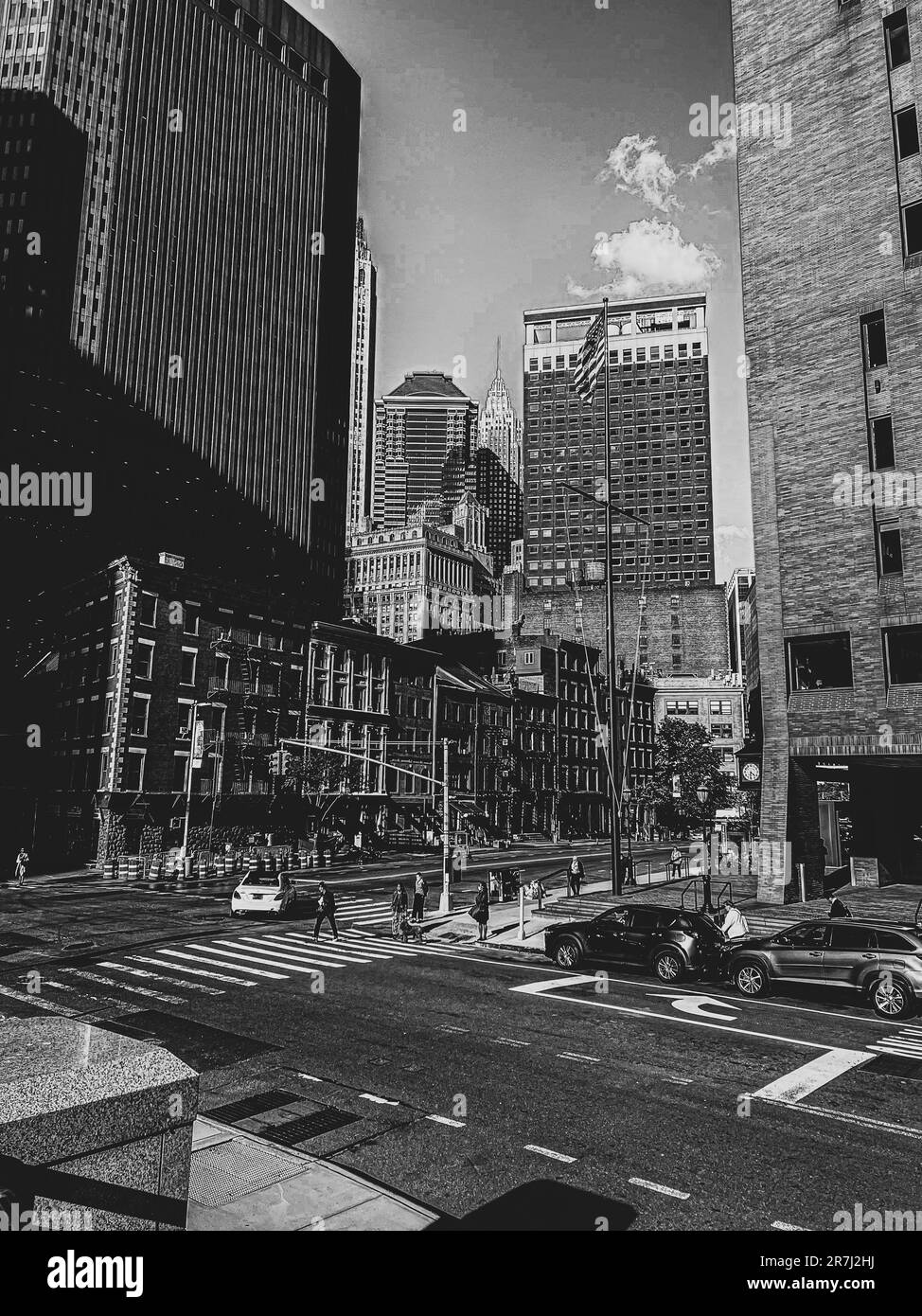 Destinations de voyage new york city Banque d'images noir et blanc - Alamy