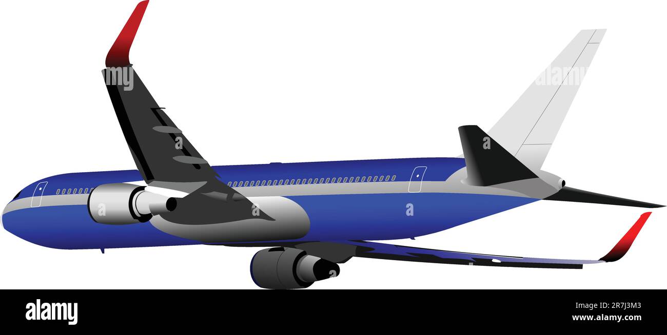Les avions de passagers. Illustration Vecteur de couleur pour les concepteurs Illustration de Vecteur