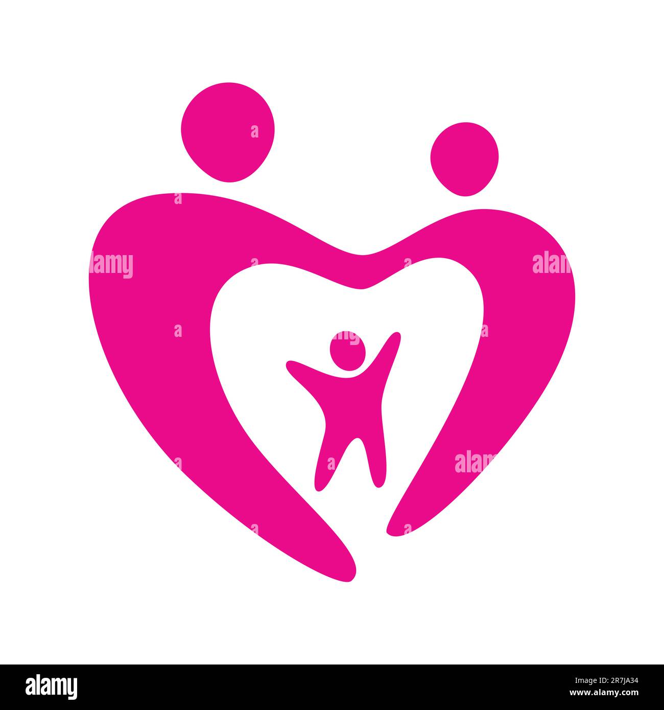 famille signe-amour Illustration de Vecteur