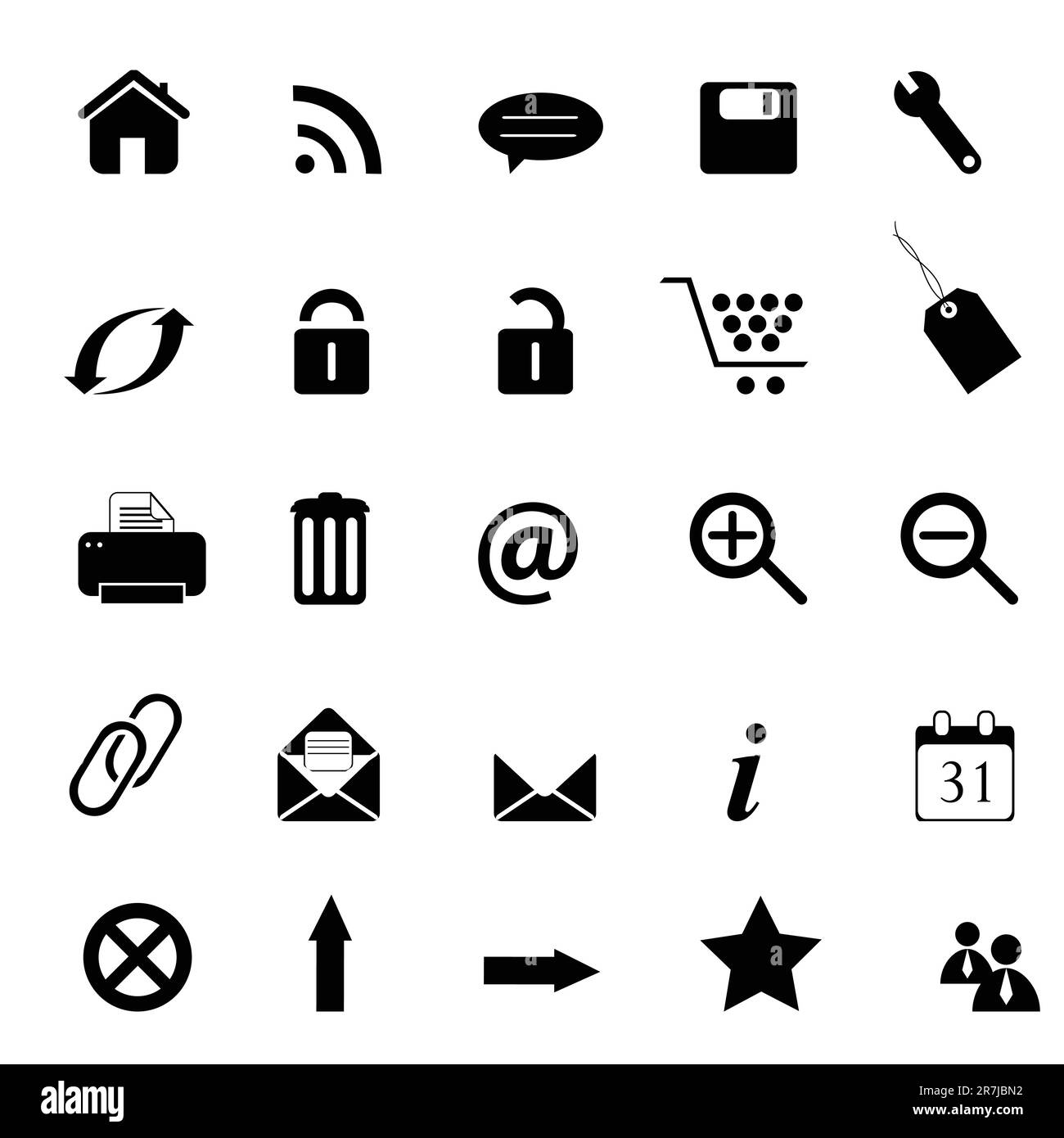 Icônes Web, e-commerce, e-commerce et Internet Illustration de Vecteur