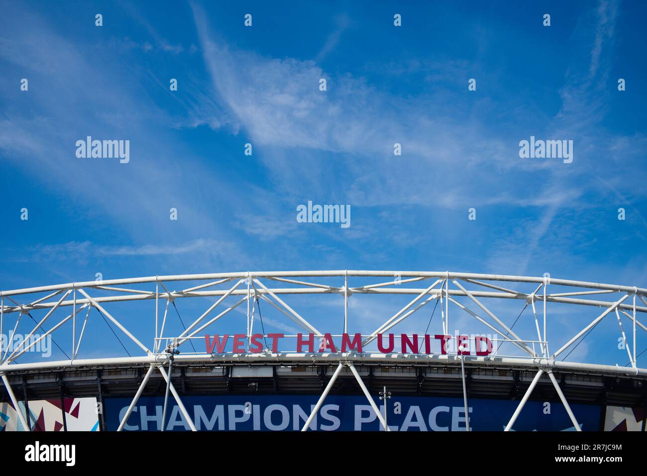 Terrain de football West Ham United à Stratford, Londres Banque D'Images