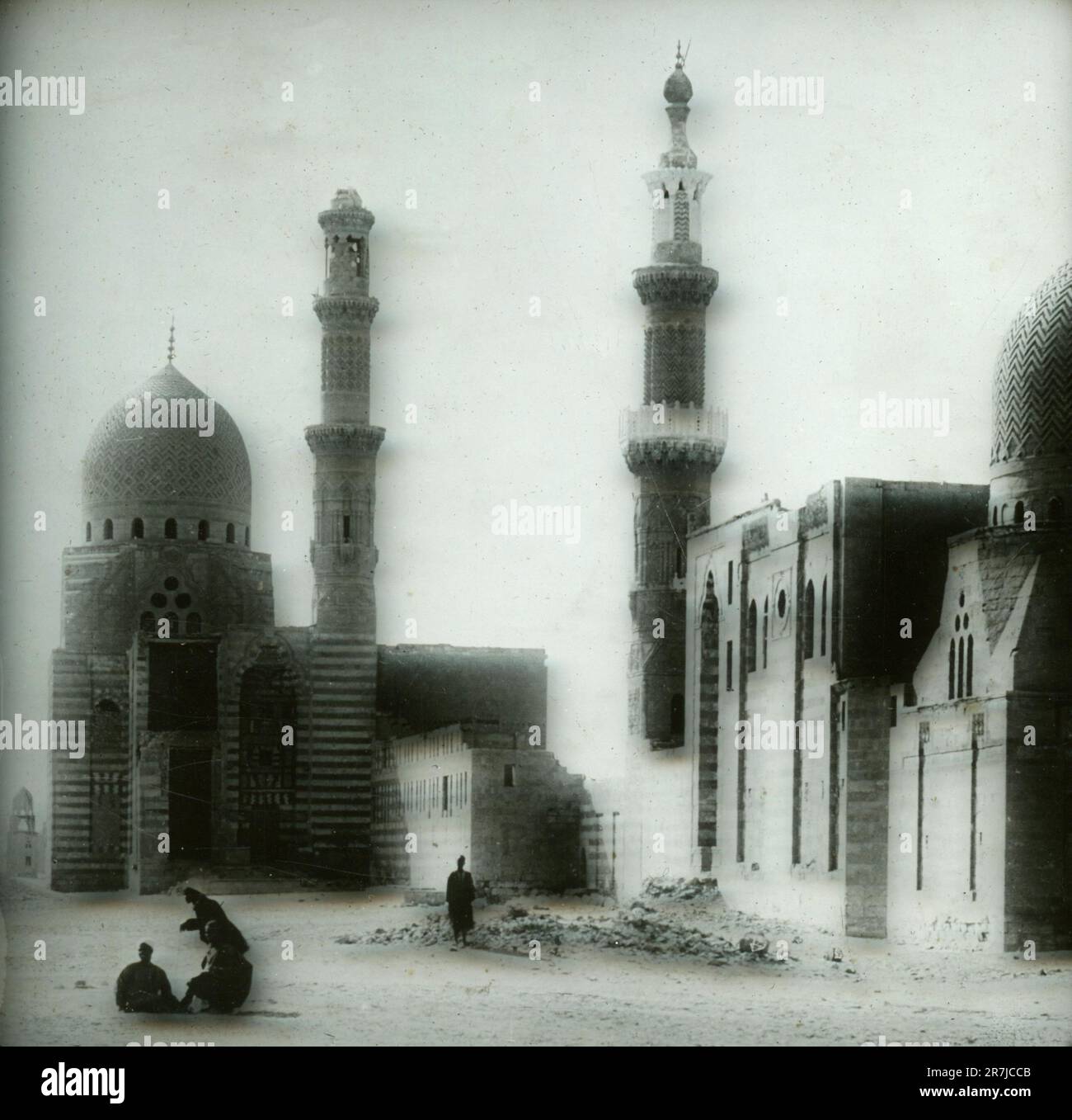 Vue de la tombe des Califes, le Caire, Égypte 1890s Banque D'Images