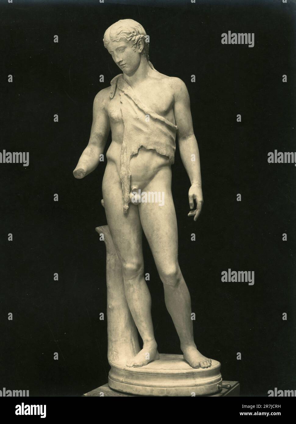 Ancienne statue de marbre romain de Bacchus de Villa Adriana, Musée national, Rome, Italie 1900s Banque D'Images
