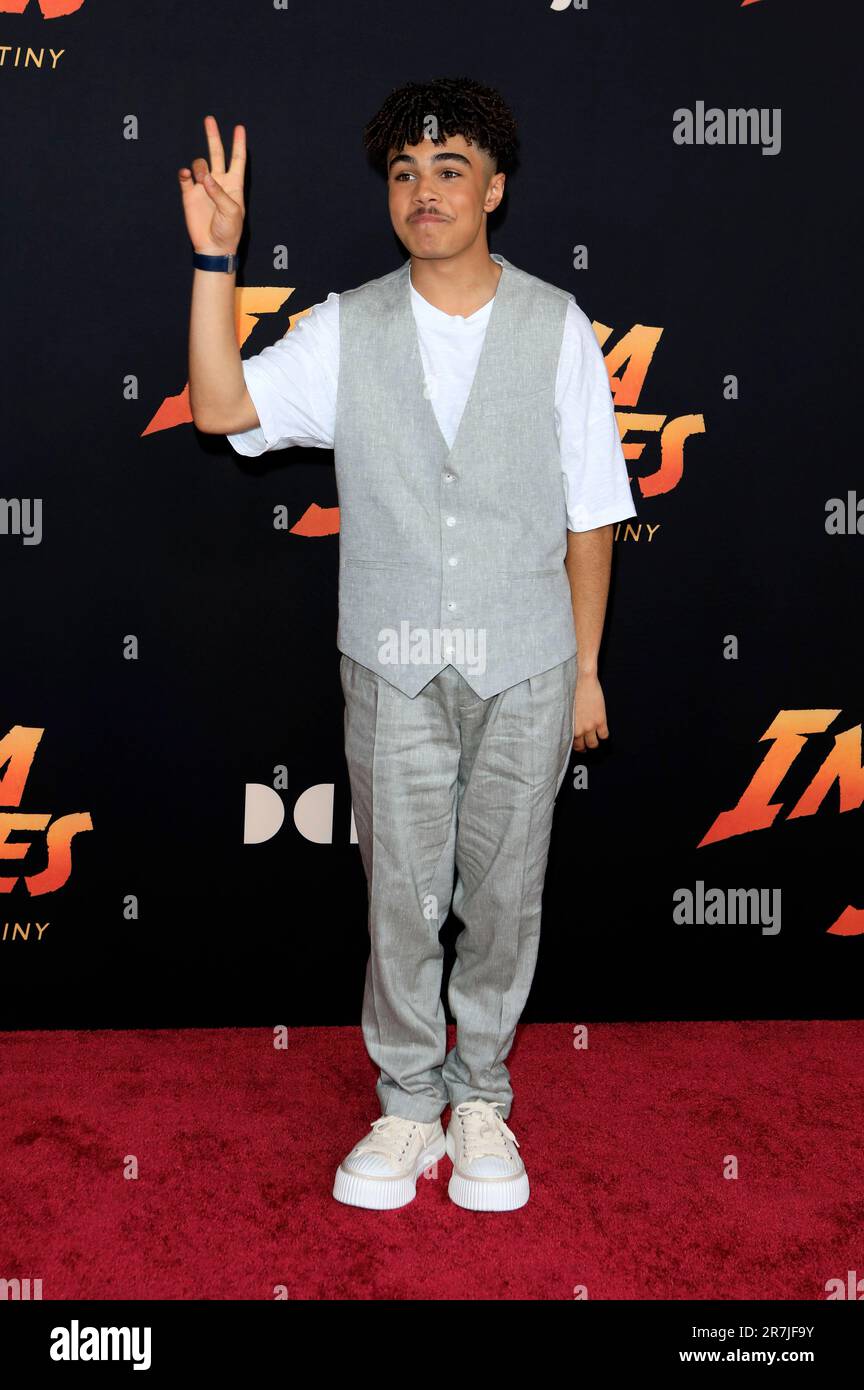 Ethann Isidore BEI der Premiere des Kinofilm 'Indiana Jones and the Dial of Destiny / Indiana Jones und das Rad des Schicksals' im Dolby Theatre. Los Angeles, 14.06.2023 Banque D'Images