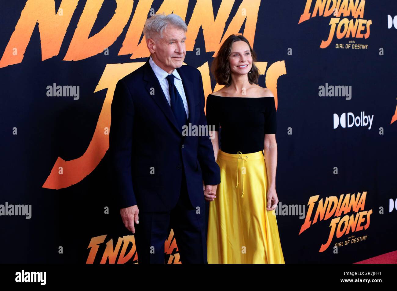 Harrison Ford mit Ehefrau Calista Flockhart BEI der Premiere des Kinofilm 'Indiana Jones and the Dial of Destiny / Indiana Jones und das Rad des Schicksals' im Dolby Theatre. Los Angeles, 14.06.2023 Banque D'Images