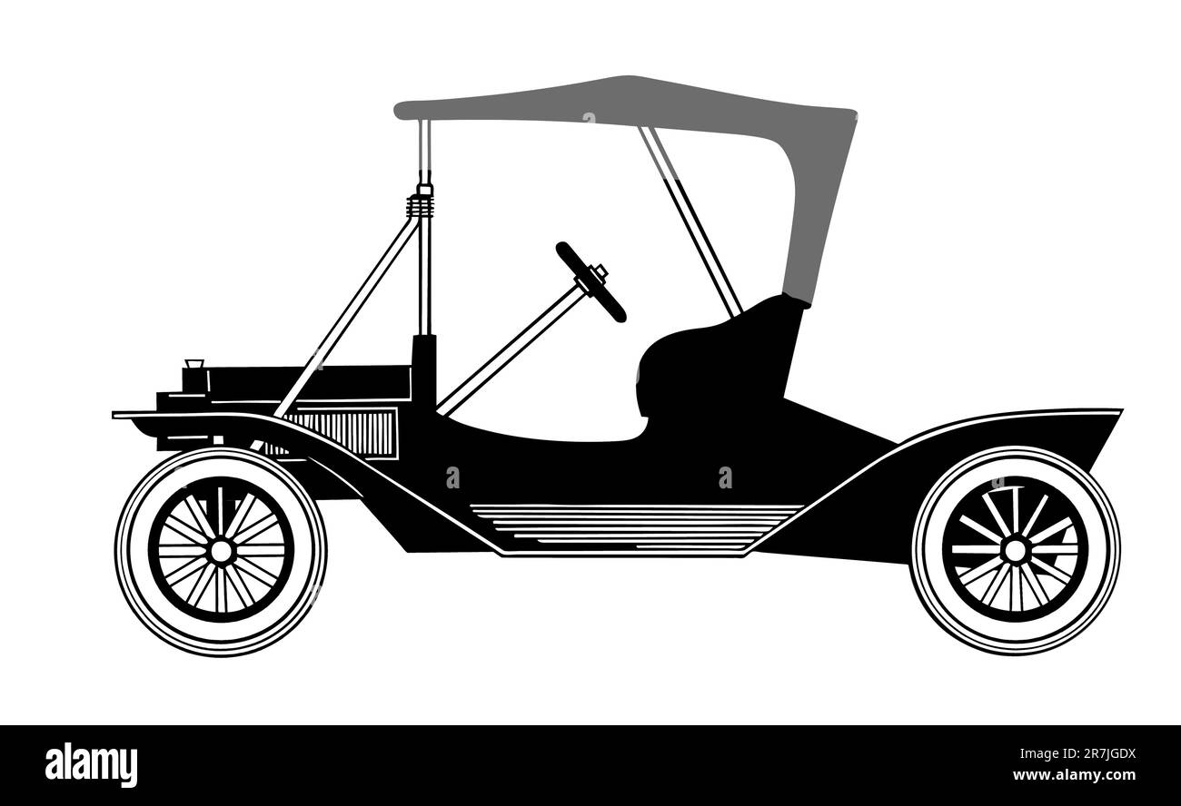 Silhouette vecteur voiture sur fond blanc Illustration de Vecteur