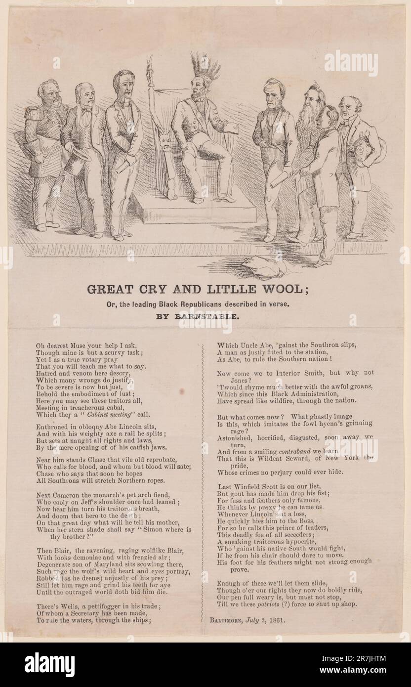 2 juillet 1861 Great Cry and Little Wool Banque D'Images
