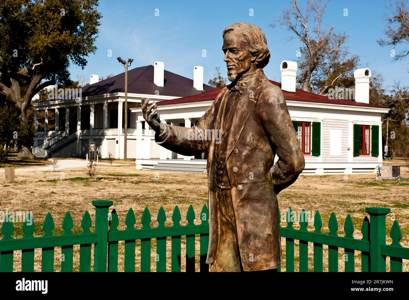 Un regard à l'intérieur de Beauvoir, la maison Jefferson Davis et la bibliothèque présidentielle. Banque D'Images