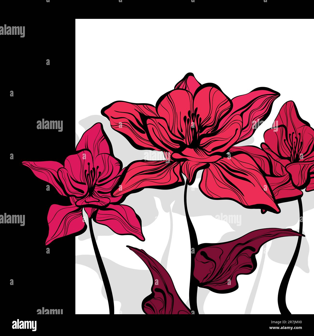 arrière-plan avec fleur, cette illustration peut être utile comme travail de concepteur Illustration de Vecteur