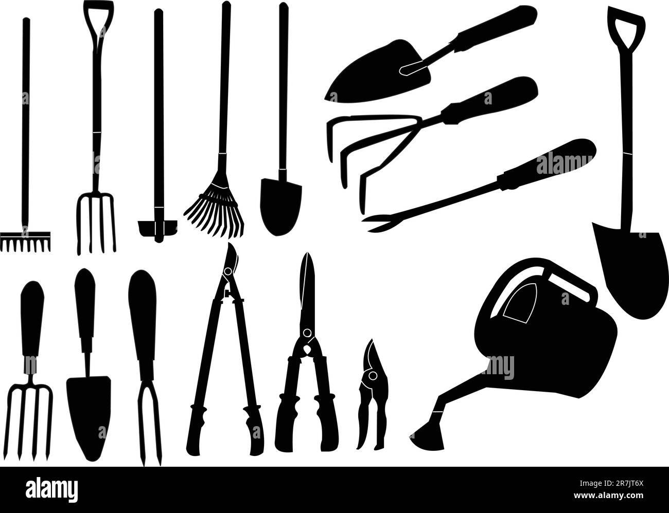 collection d'outils de jardinier - vector Illustration de Vecteur