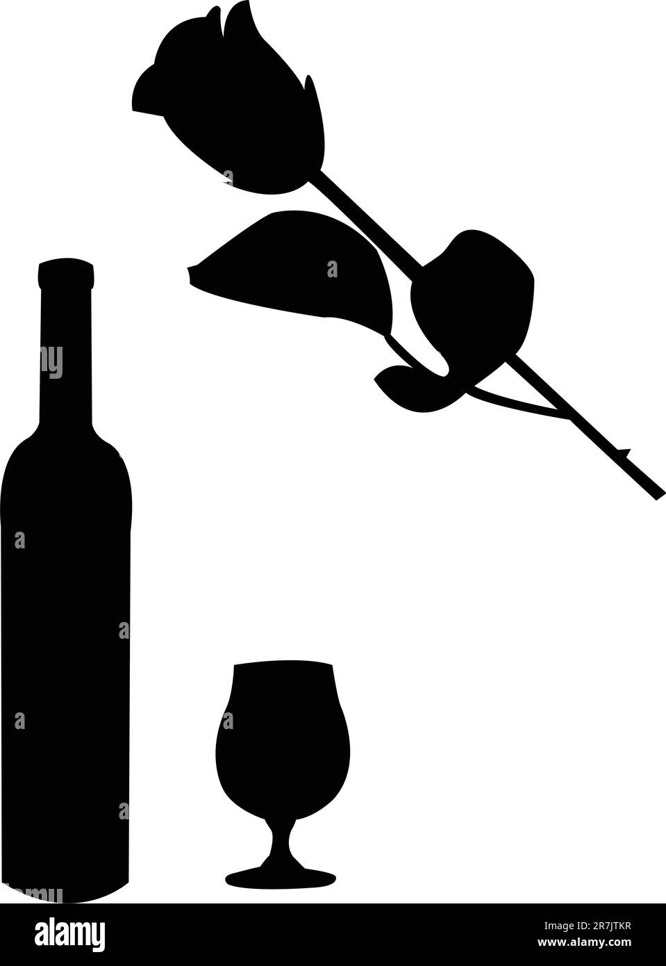 illustration vin et rose - vecteur Illustration de Vecteur