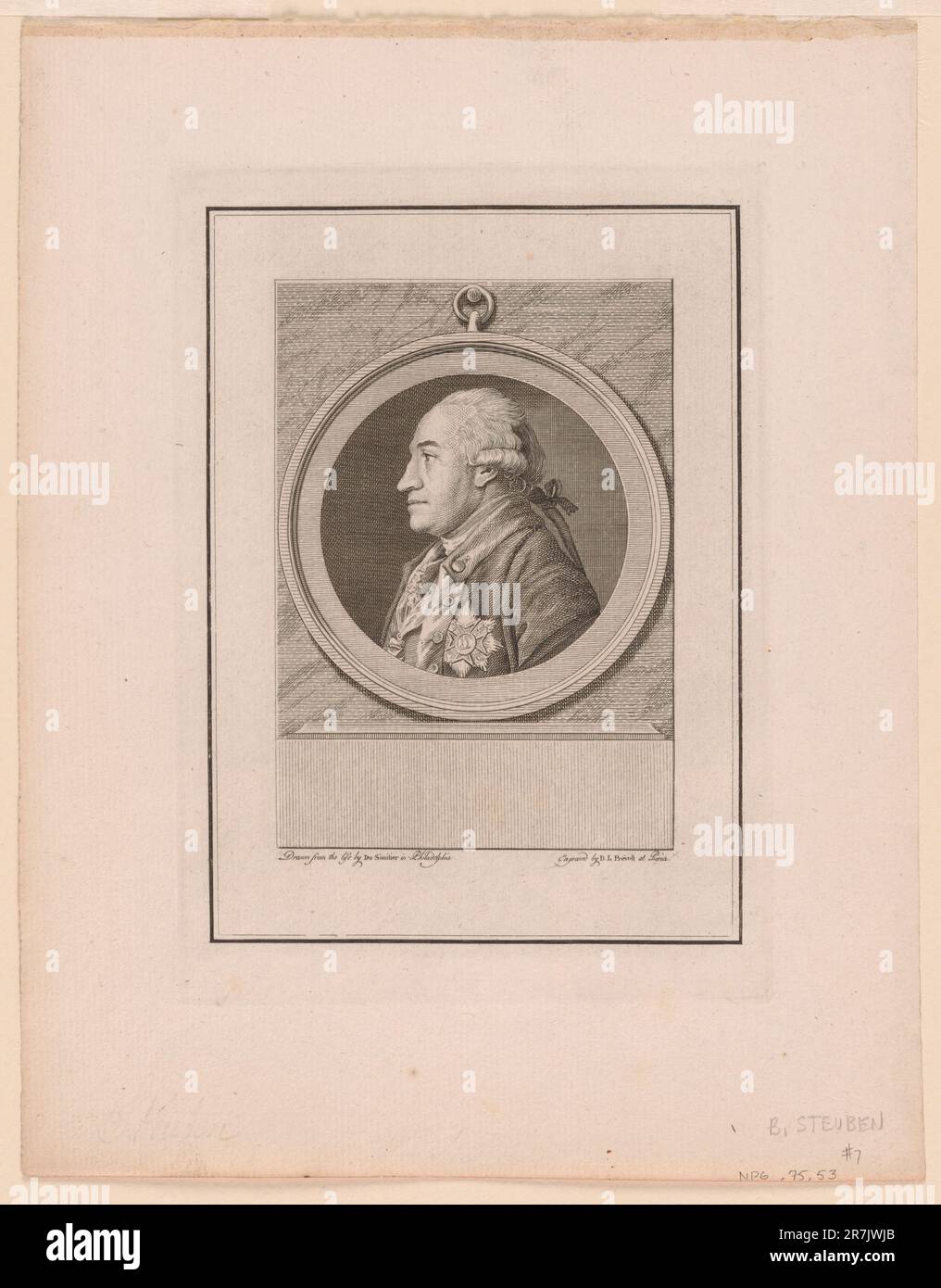 Baron von Steuben 1780 Banque D'Images