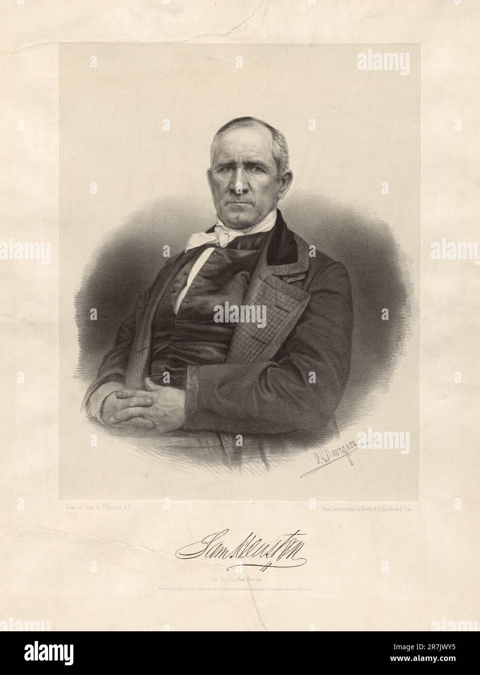 Samuel Houston 1848 Banque D'Images