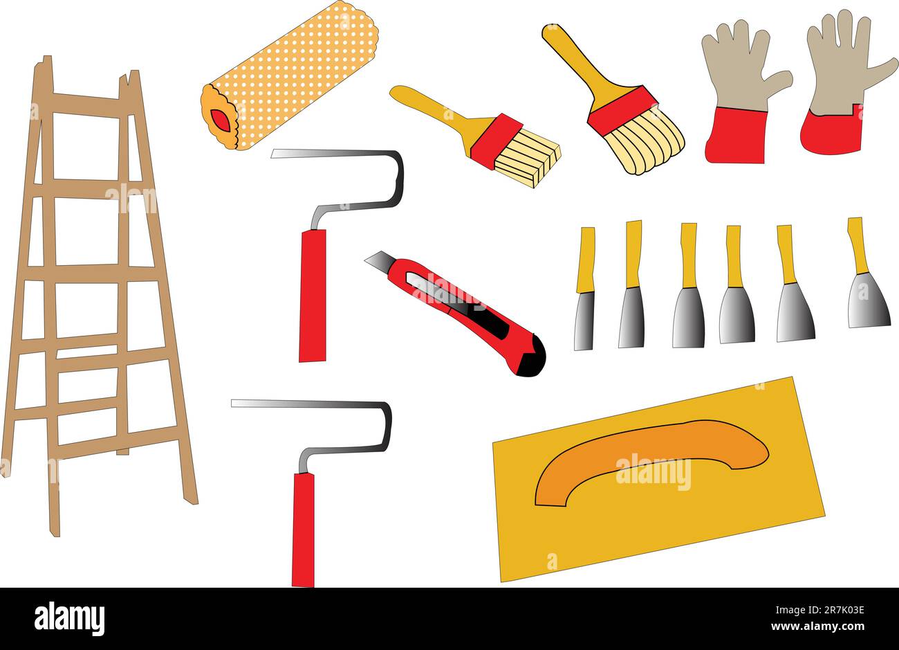 illustration des outils de peinture - vecteur Illustration de Vecteur