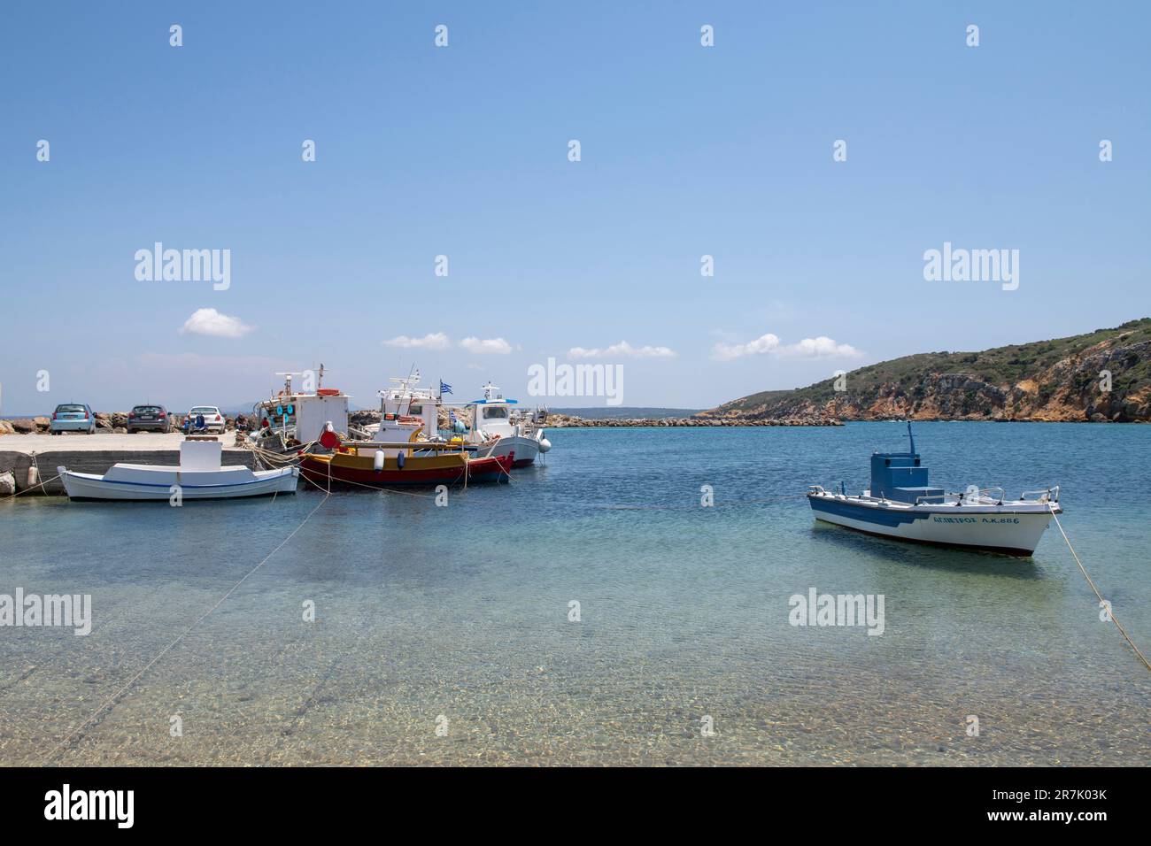 Petit village de pêcheurs de Limnionas sur l'île de Kos Grèce Europe UE Banque D'Images